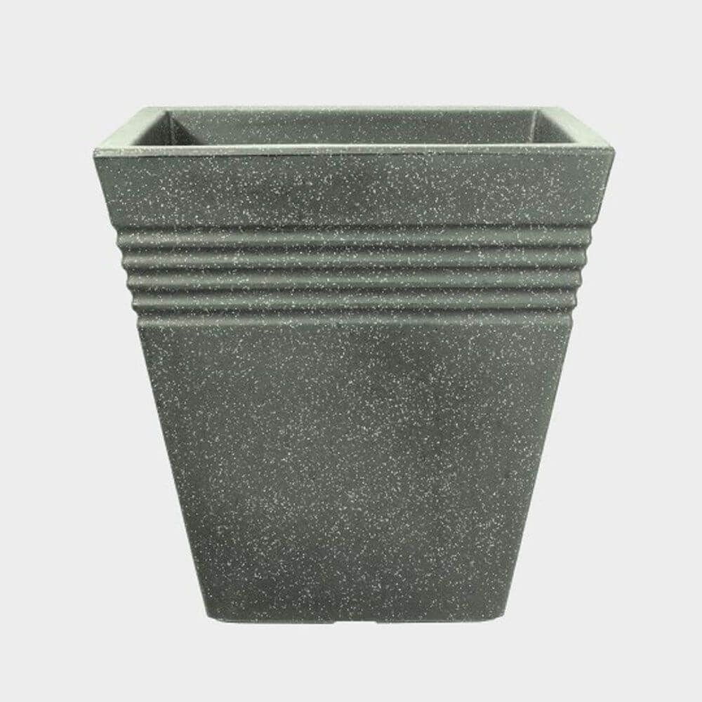 Square Piazza Planter 34cm - Marble Green