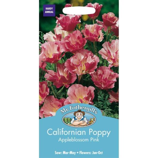 Mr Fothergills Californian Poppy Appleblossom Pink