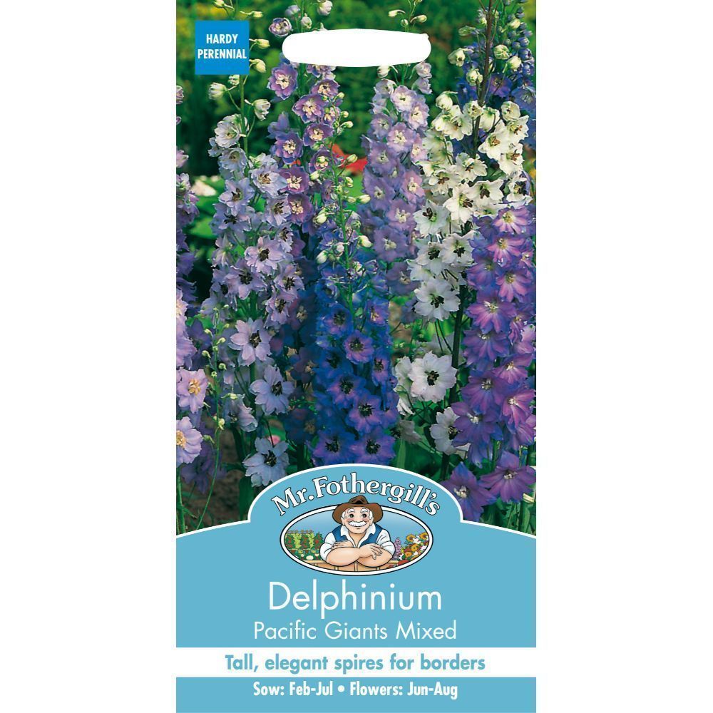 Mr Fothergills Delphinium Pacific Giants Mixed