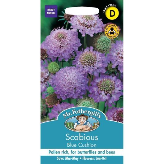 Mr Fothergills Scabious Blue Cushion