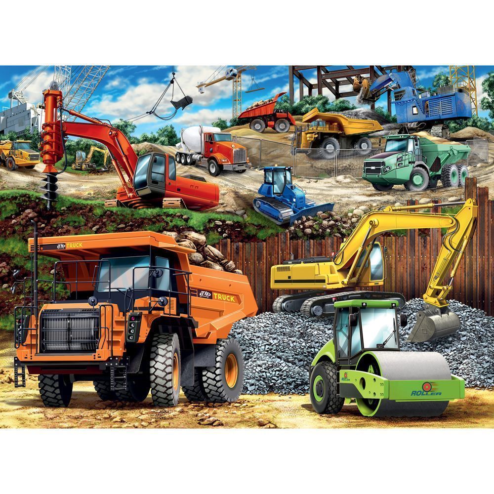 Construction Vehicles Jigsaw Puzzle - 100 XXL Pieces