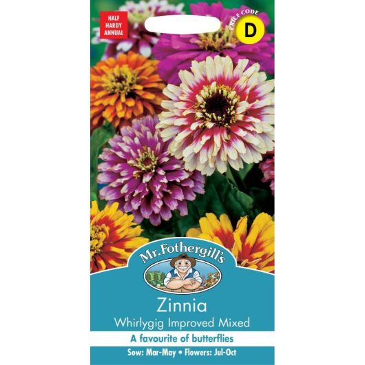 Mr Fothergills Zinnia Whirlygig Mixed