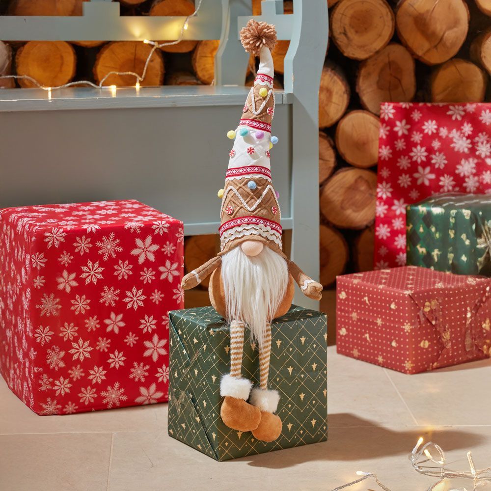 Gingerbread Seated Gonk with Dangly Legs 60cm