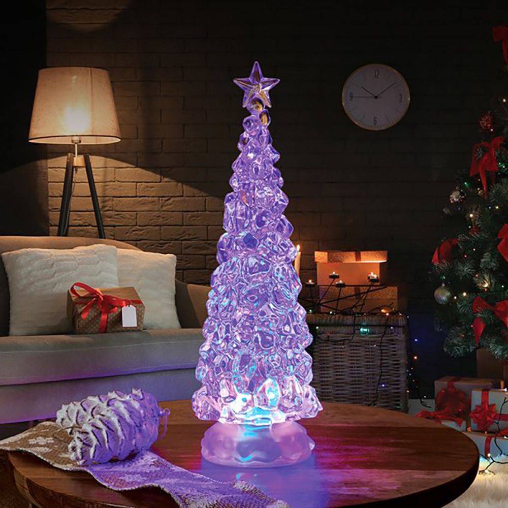 Acrylic Colour Changing SnowSwirl Ice Tree 30cm