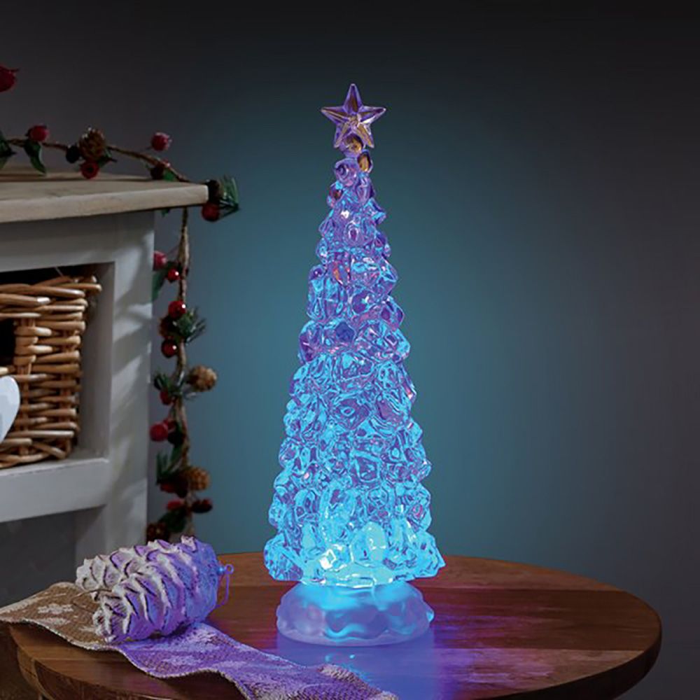 Acrylic Colour Changing SnowSwirl Ice Tree 30cm