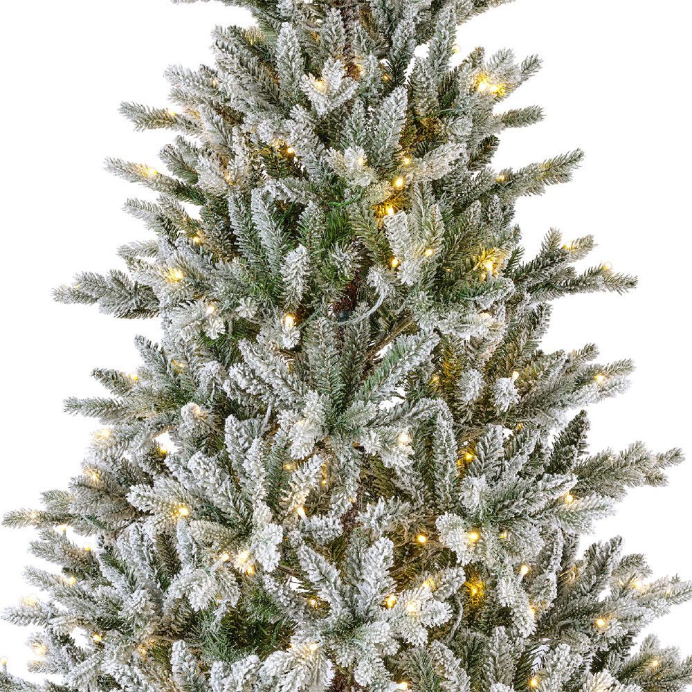 Fern Christmas Pre-lit Snowy Sherwood Pine Tree 7ft (2.1m)