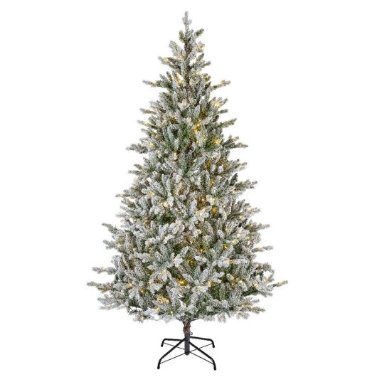 Fern Christmas Pre-lit Snowy Sherwood Pine Tree 7ft (2.1m)