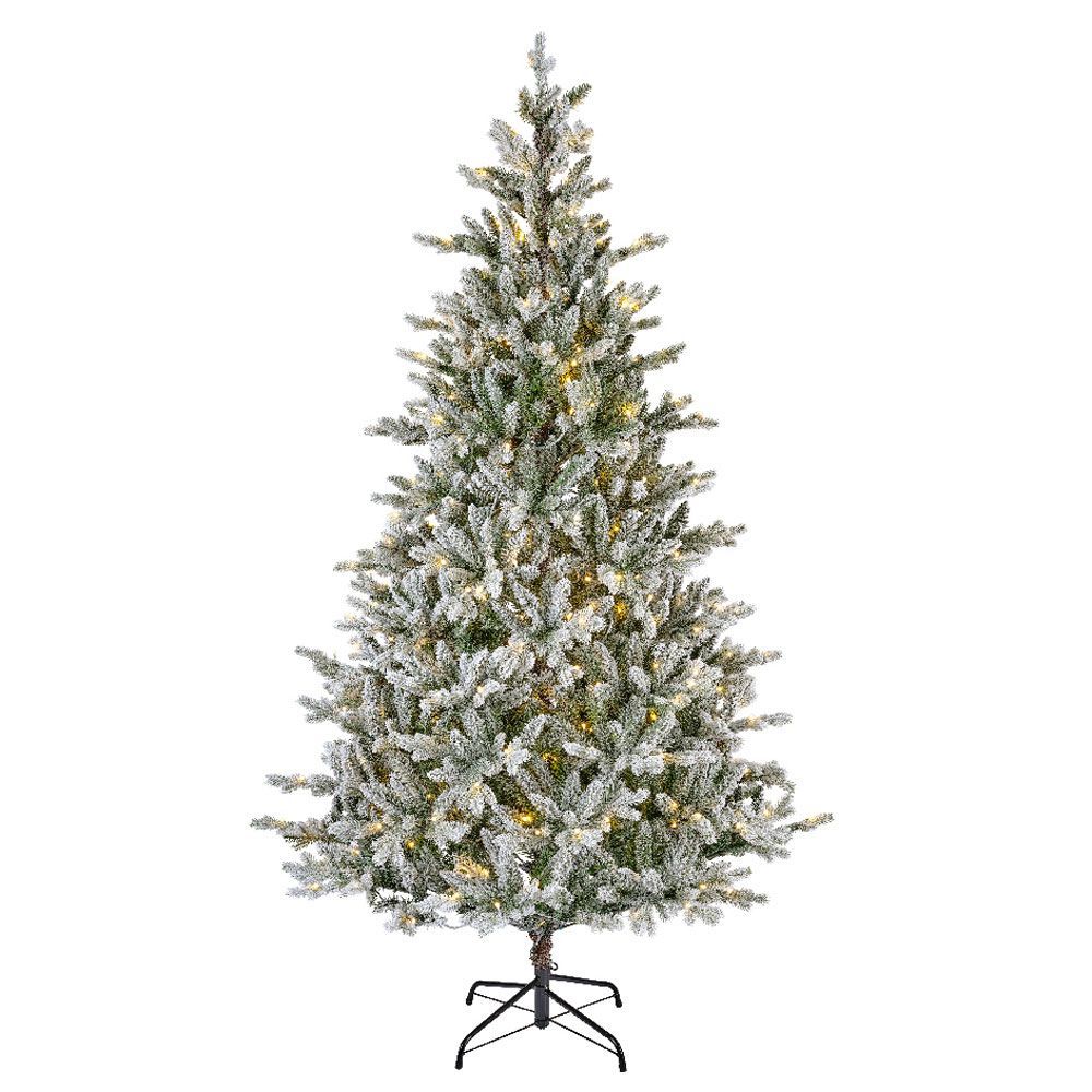 Fern Christmas Pre-lit Snowy Sherwood Pine Tree 7ft (2.1m)