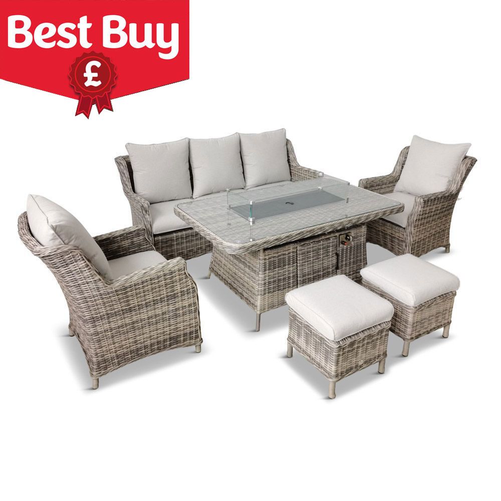 Fern Living Everley Lounge Set with Fire Pit