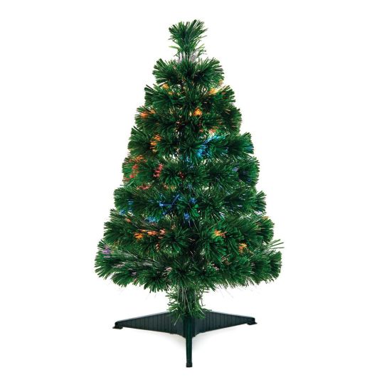 Fern Christmas Green Fibre Optic Tree - Crystal Tip - 2.6ft (0.8m)