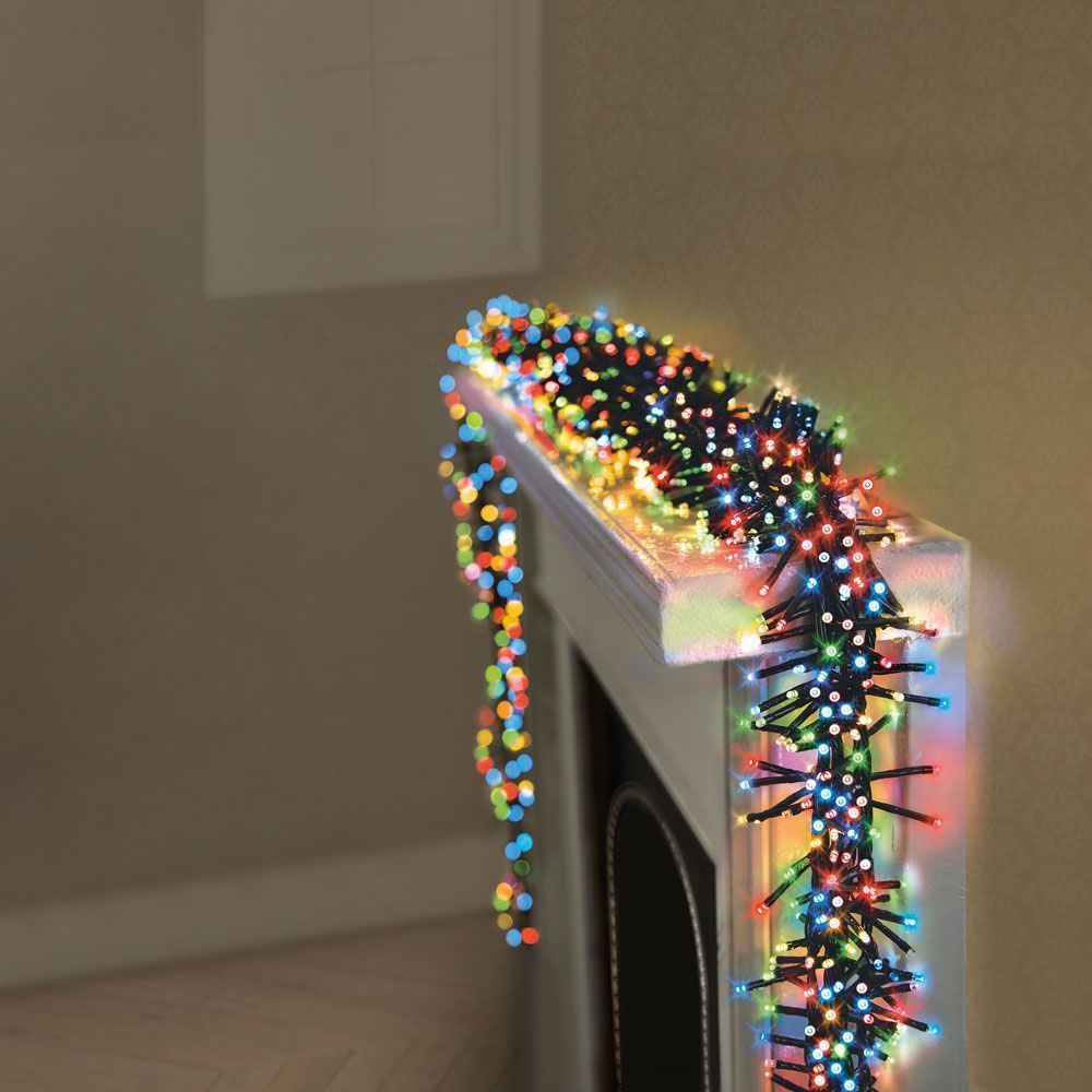 Fern Lighting 480 LED Cluster Lights - Multi-Colour with timer - 6.2m