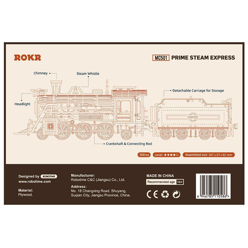 Robotime DIY Model Prime Steam Express