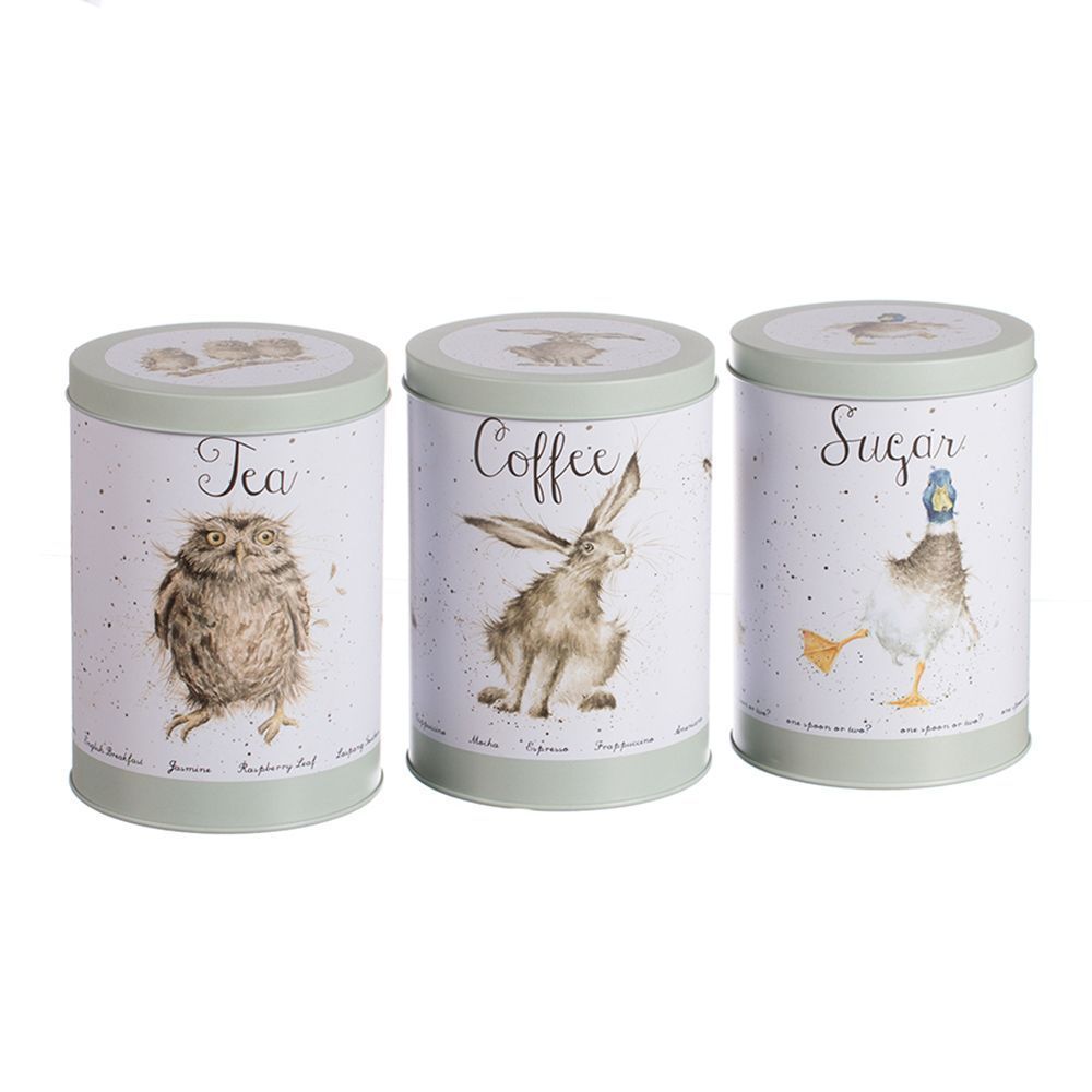 Wrendale Designs Tea, Coffee and Sugar Canisters