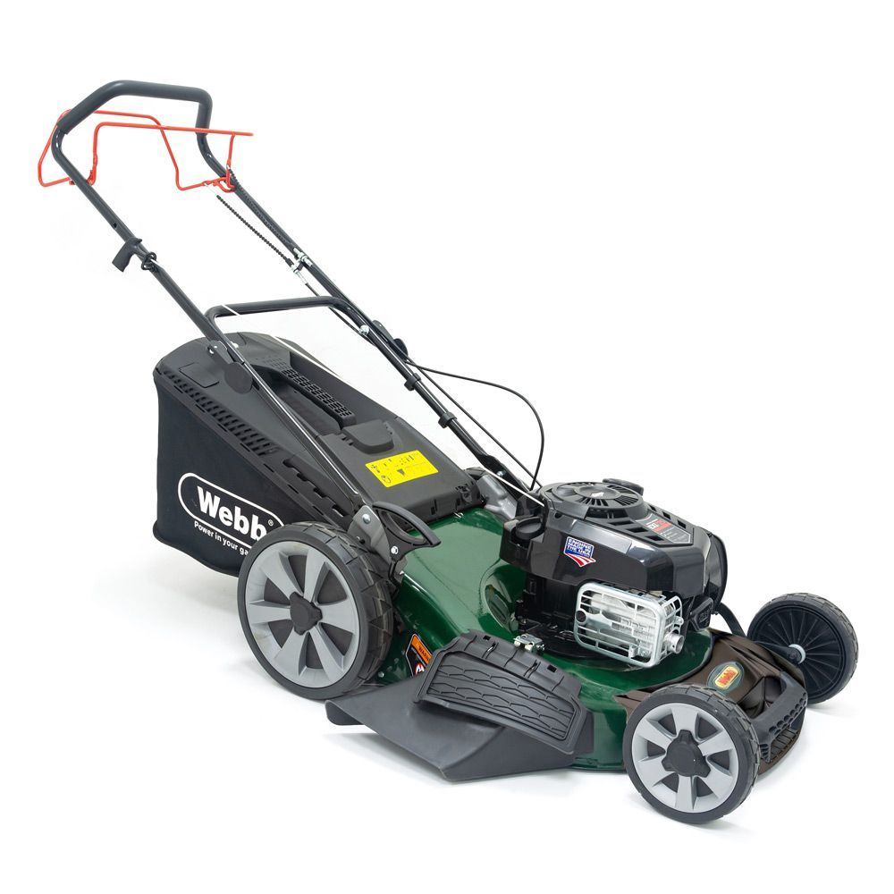 Webb 53cm Self Propelled High Wheel Petrol Rotary Lawnmower British Garden Centres