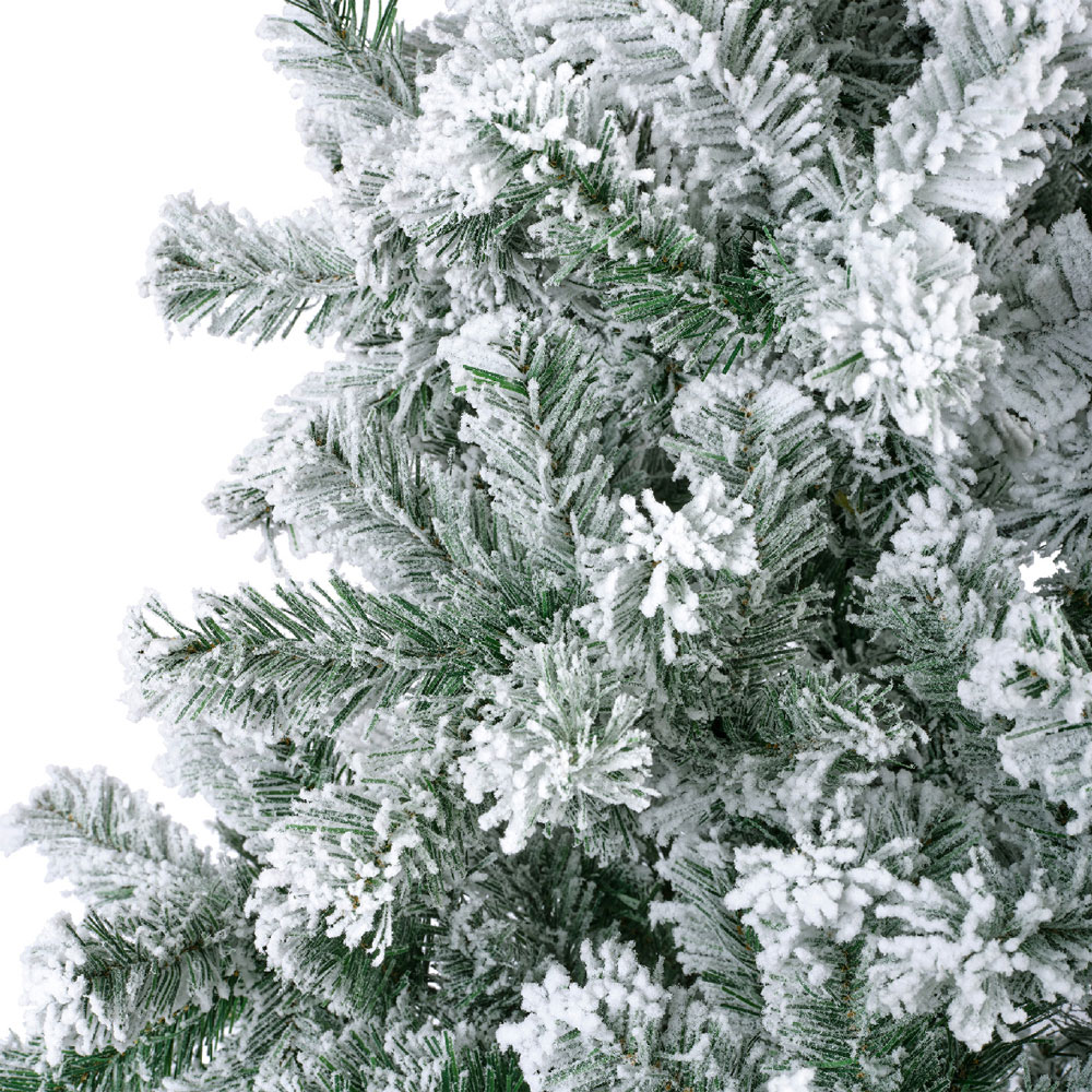 close up of frosted artificial Snowy Exmoor Pine tree